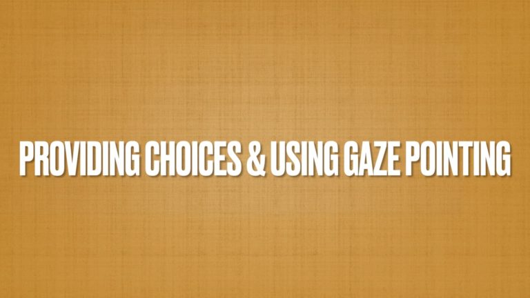 Empowering Independence: Using Gaze Pointing for Providing Choices
